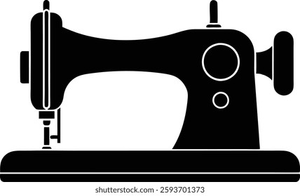 sewing machine icon silhouette vector illustration