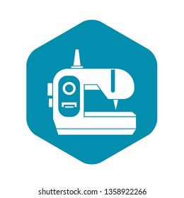 Sewing machine icon in simple style isolated on white background. Home appliances symbol