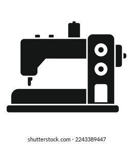 Sewing machine icon simple vector. Cloth cycle. Tailor dress