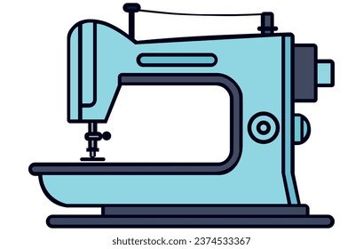 Sewing machine icon. Tailor concept. Vector flat illustration
