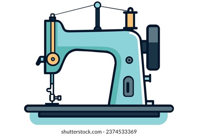 Icono de máquina de coser. Concepto a medida. Ilustración plana del vector

