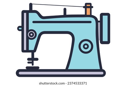 Sewing machine icon. Tailor concept. Vector flat illustration
