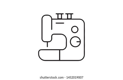 Sewing machine icon for tailoring and textile related designs