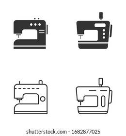 sewing machine icon template color editable. sewing machine symbol vector sign isolated on white background.