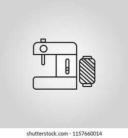 Sewing machine icon vector