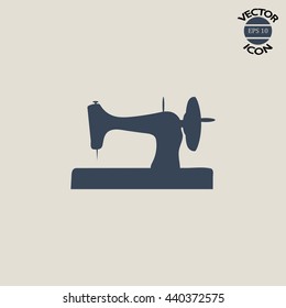 Sewing machine icon vector