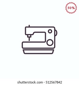  Sewing machine Icon Vector.