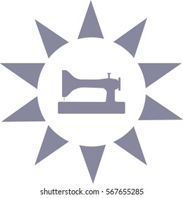 Sewing machine icon vector