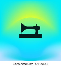 Sewing machine icon vector