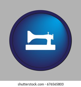 Sewing machine icon vector