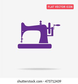 Sewing machine icon. Vector concept illustration for design.