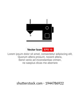 Sewing machine icon vector, filled flat sign, solid pictogram isolated on white. Symbol, logo illustration. Pixel perfect