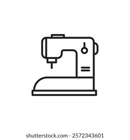 Sewing machine icon Vector flat thin line illustration