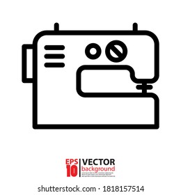 Sewing machine icon vector. Housekeeping Elements Icon. Eps10 vector illustration.