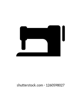 Sewing Machine Icon Vector Illustration Sign & Symbol Logo Template.