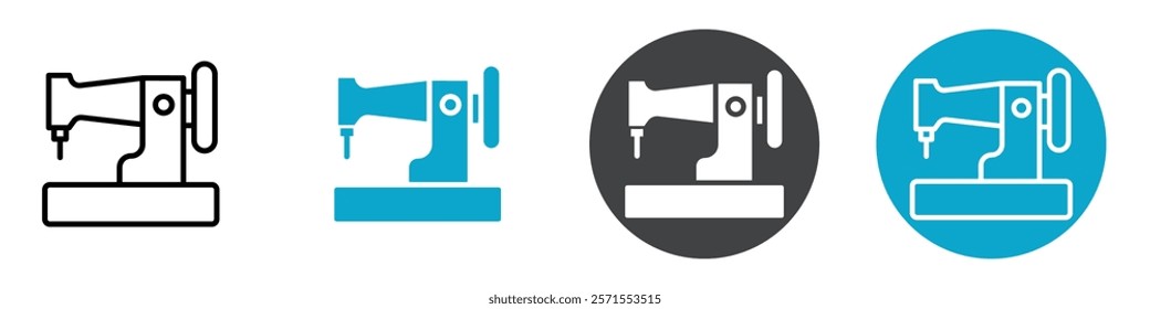 sewing machine icon Vector illustration in black