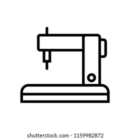 Sewing machine icon vector isolated on white background, Sewing machine transparent sign