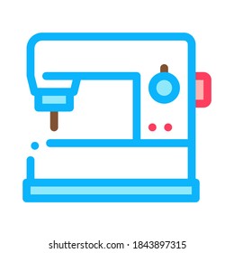 Sewing Machine Icon Vector. Outline Sewing Machine Sign. Isolated Contour Symbol Illustration