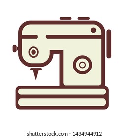 Sewing Machine Icon Vector Red Simple Stock Vector (Royalty Free ...