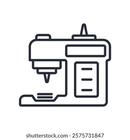 sewing machine icon. vector.Editable stroke.linear style sign for use web design,logo.Symbol illustration.