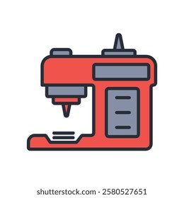 sewing machine icon. vector.Editable stroke.linear style sign for use web design,logo.Symbol illustration.