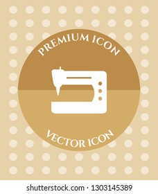 Sewing Machine Icon for Web. Application, Software & Graphic Design.