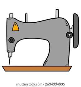 máquina de costura ilustração mão desenhada vetor isolado