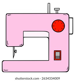 sewing machine illustration hand drawn isolated vector