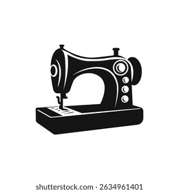 Silhueta simples de ilustração de máquina de costura