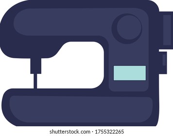 Sewing machine, illustration, vector on white background