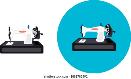 Sewing machine ,illustration, vector on white background.