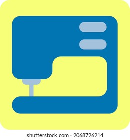 Sewing machine, illustration, vector, on a white background.