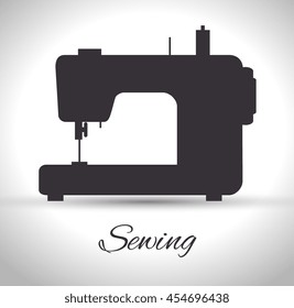 sewing machine isolated icon design, vector illustration  graphic 