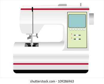 sewing machine isolated on white