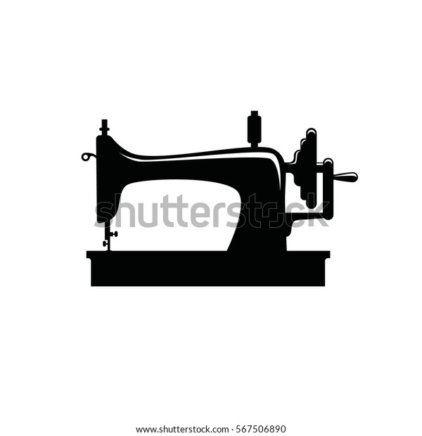 Download Sewing Machine Isolated On White Background Stock Vector ...