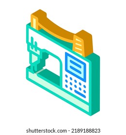 sewing machine isometric icon vector. sewing machine sign. isolated symbol illustration