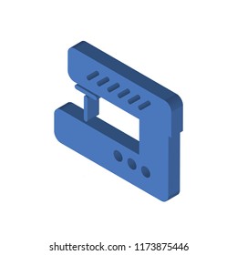 Sewing machine isometric left top view 3D icon