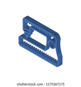 Sewing machine isometric left top view 3D icon