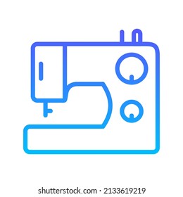 Sewing Machine Line Gradient Icon Design