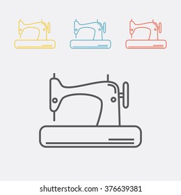 Sewing machine line icon