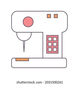 sewing machine line icon isolated