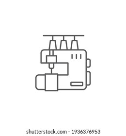 sewing machine line icon outline vector sign linear style pictogram isolated on white symbol