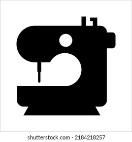 Sewing machine line icon, outline vector sign isolated on white background. Symbol, logo illustration. Editable