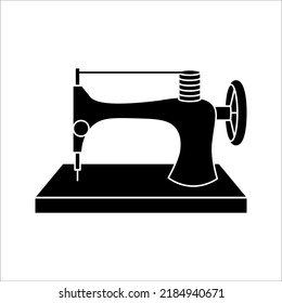 Sewing machine line icon, outline vector sign isolated on white background. Symbol, logo illustration. Editable
