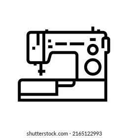 sewing machine line icon vector. sewing machine sign. isolated contour symbol black illustration