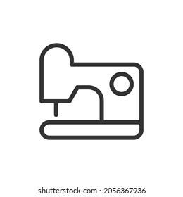 Sewing machine line icon. Web symbol for web and apps. Sign design in outline style. Sewing machine stroke object.