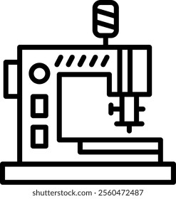 Sewing Machine Line Vector Icon Design