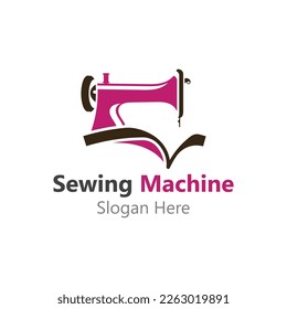 Sewing Machine Logo design concept, Tailor Sewing vector, Fashion Simple Design Template