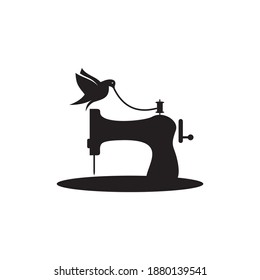 Sewing Machine Logo Design Vector Template