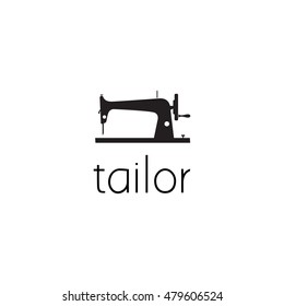 sewing machine logo graphic design concept. Editable sewing machine element, can be used as logotype, icon, template in web and print 